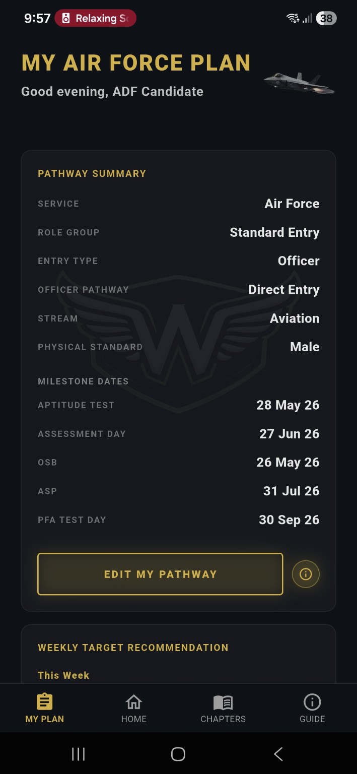 My Air Force Plan pathway summary